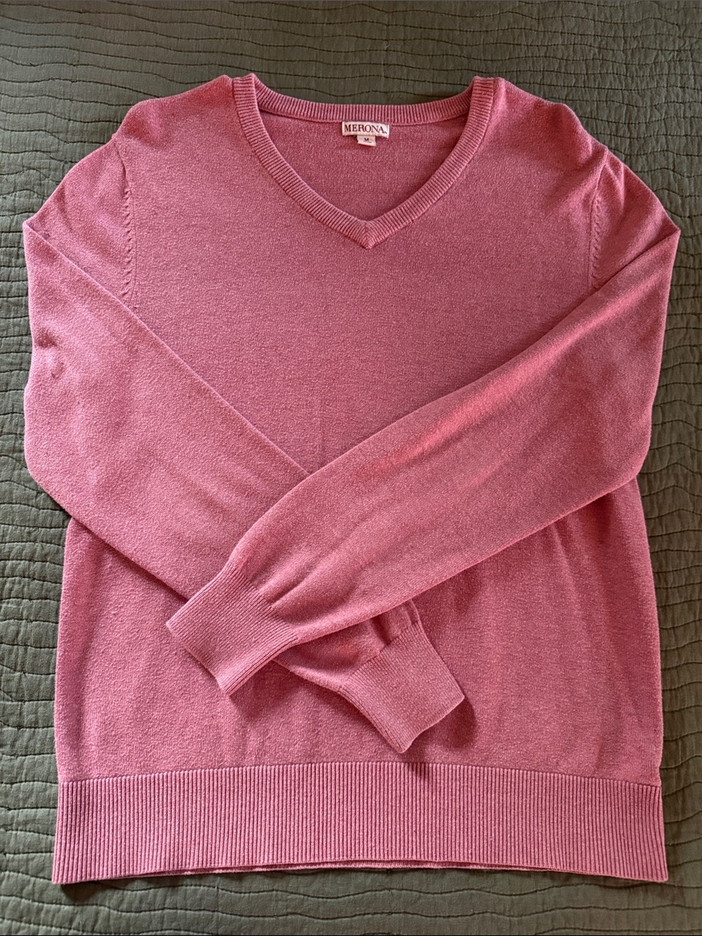 Merona Dusty Rose V-Neck Knit Sweater